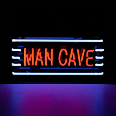 „Man Cave“-Glas-Leuchtreklame