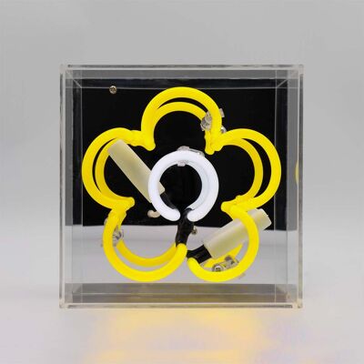 Daisy' Mini Glass Neon Sign - Yellow