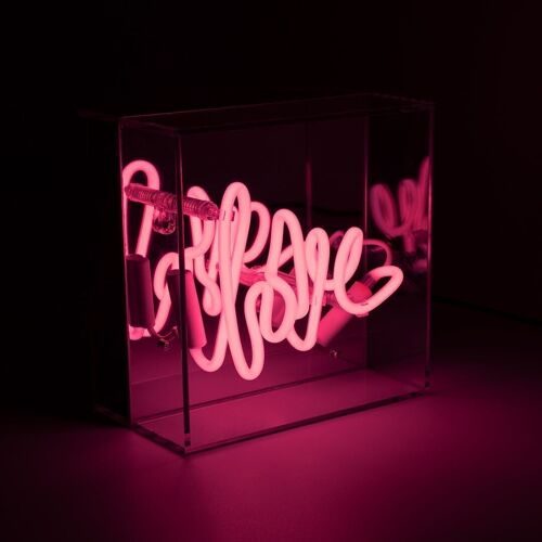 Love' Mini Glass Neon Sign