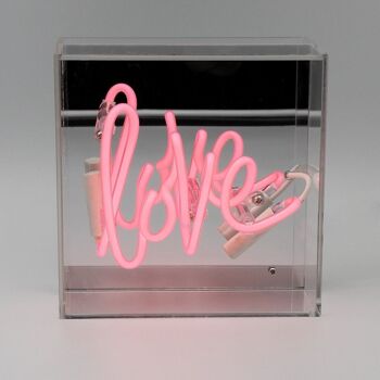 Mini enseigne néon en verre Love 2