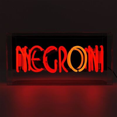 Negroni' Glas-Leuchtreklame