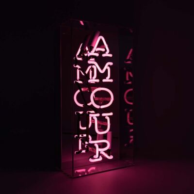 Amour' Glass Neon Sign