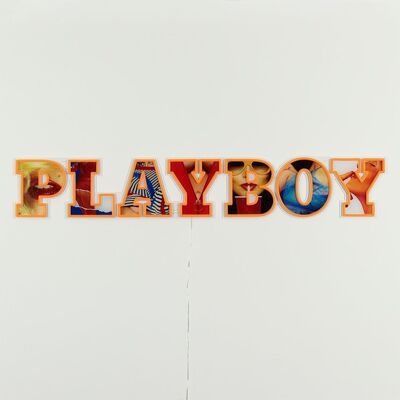 Playboy X Locomocean – Playboy Wordmark Orange LED-Wandmontage-Neon