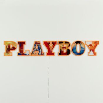 Playboy X Locomocean - Playboy Wordmark Orange LED Mural Néon