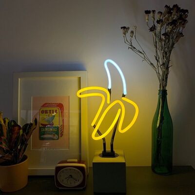 Neonschild „Banane“.