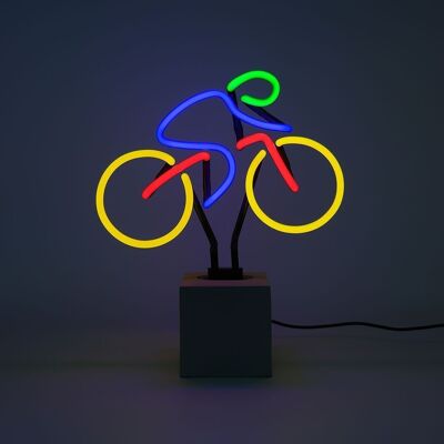 Neonschild „Fahrrad“.