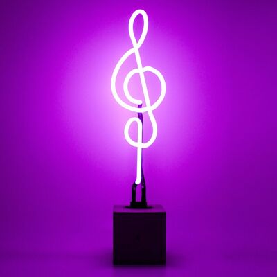 Neon 'Clef' Sign