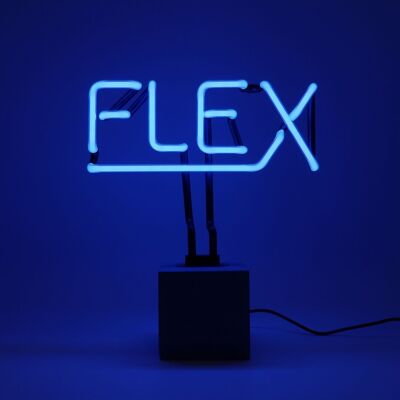 Neonschild „Flex“ – Blau