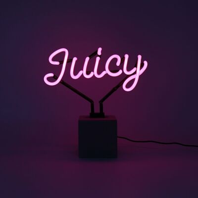 Enseigne Néon 'Juicy' - Rose