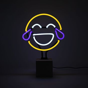 Enseigne au néon « Rire Emoji » 1