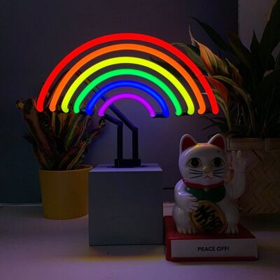 Neonschild „Regenbogen“.