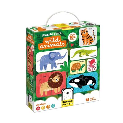Puzzle Paires Animaux Sauvages 18m+
