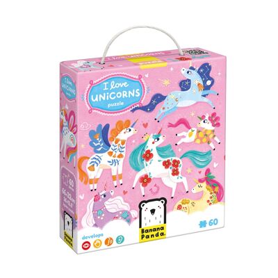 Puzzle Amo gli unicorni 4+