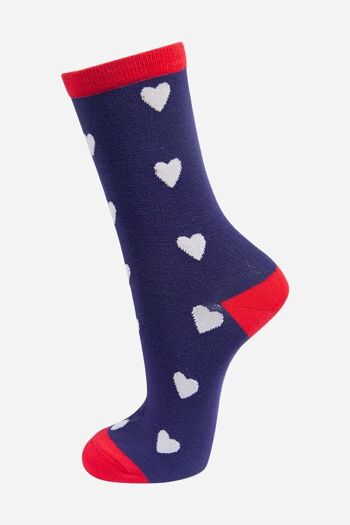 Coffret cadeau de chaussettes en bambou à imprimé coeur d'amour pour femmes 4