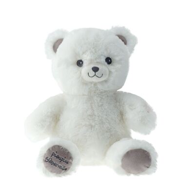 Peluche lumineuse Gaston l'Ourson blanc - 40 cm