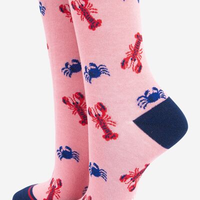 Women's Lobster and Crab Bamboo Socks