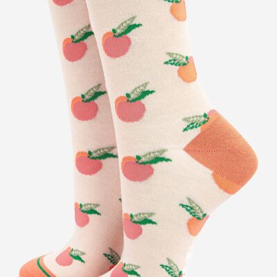 Women's Peach Fruit Bamboo Sock