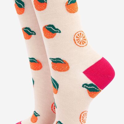 Women's Orange Fruit Bamboo Socks