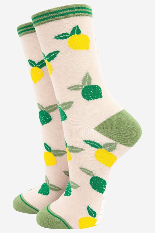 Women's Lemon and Lime Bamboo Socks