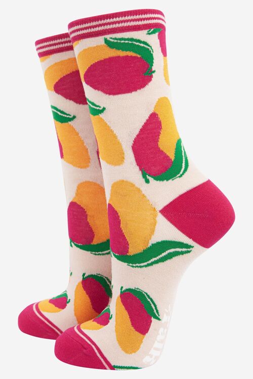 Women's Mango Print Bamboo Socks