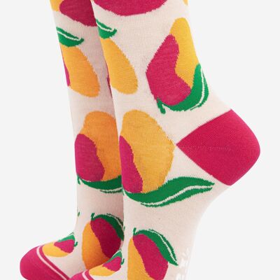 Women's Mango Print Bamboo Socks