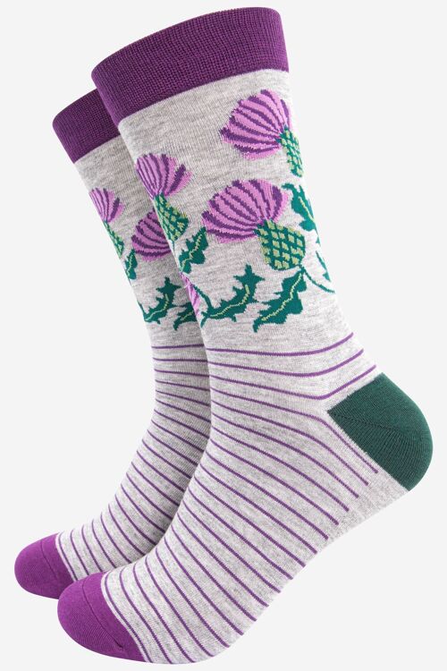 Men's Scottish Thistle Bamboo Socks