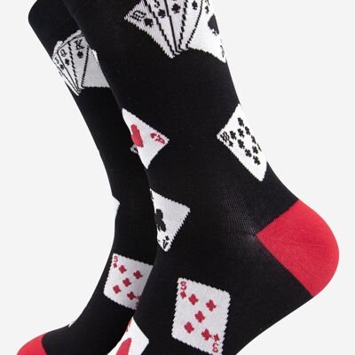 Chaussettes en bambou pour cartes à jouer au poker pour hommes