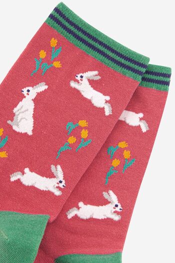 Chaussettes de printemps en bambou pour femmes, lapin lapin 2