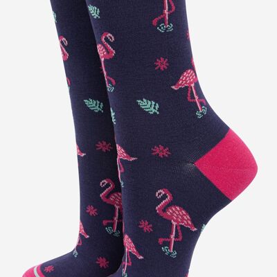 Women's Flamingo Print Bamboo Socks