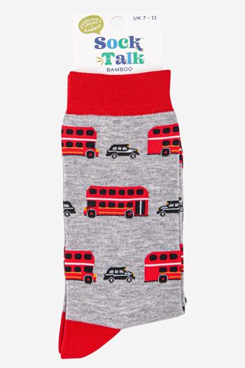 Chaussettes en bambou Big Red Bus et Black Cab pour hommes 4