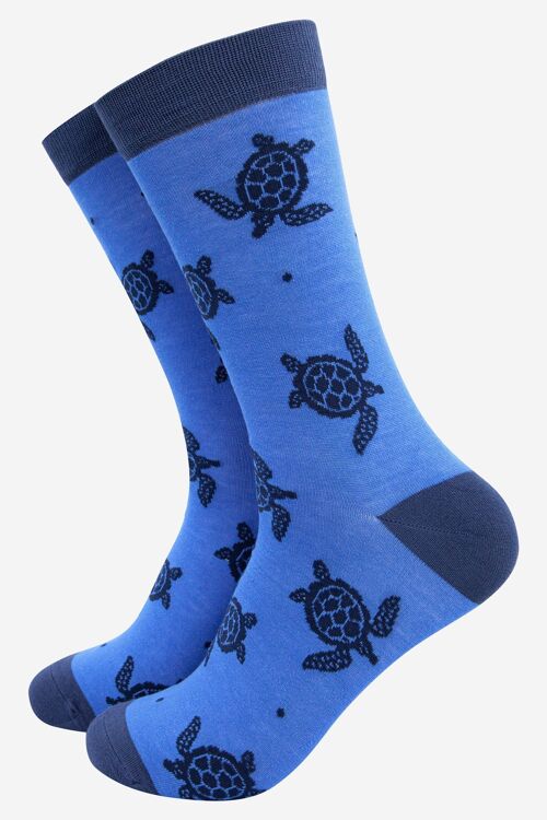 Men's Sea Turtle Print Bamboo Socks