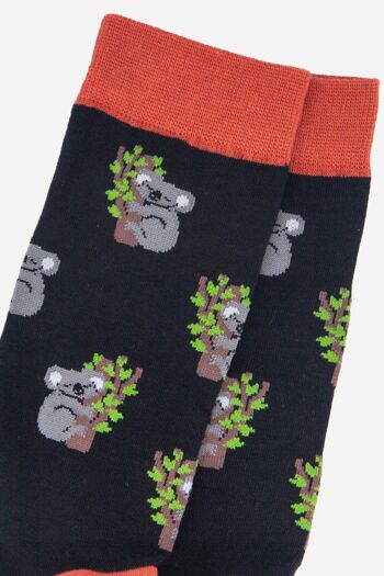 Chaussettes en bambou à imprimé Sleepy Koala pour hommes 2