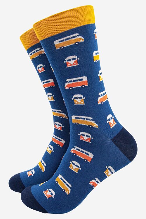 Men's Campervan Print Bamboo Socks