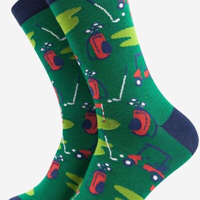 Men's Golf Putting Green Bamboo Socks