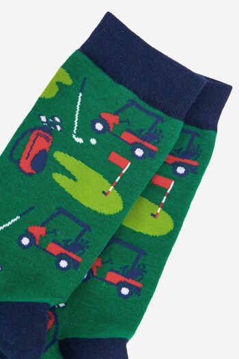 Chaussettes de golf putting green en bambou pour hommes 2