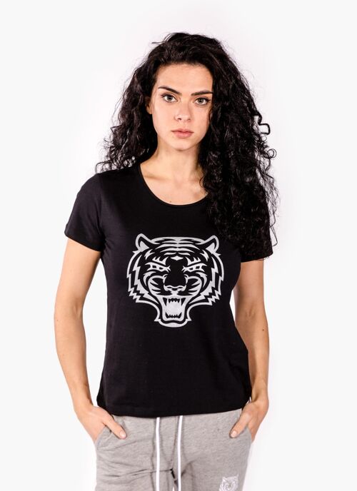 T-shirt silver tiger woman