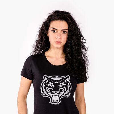 T-shirt silver tiger woman