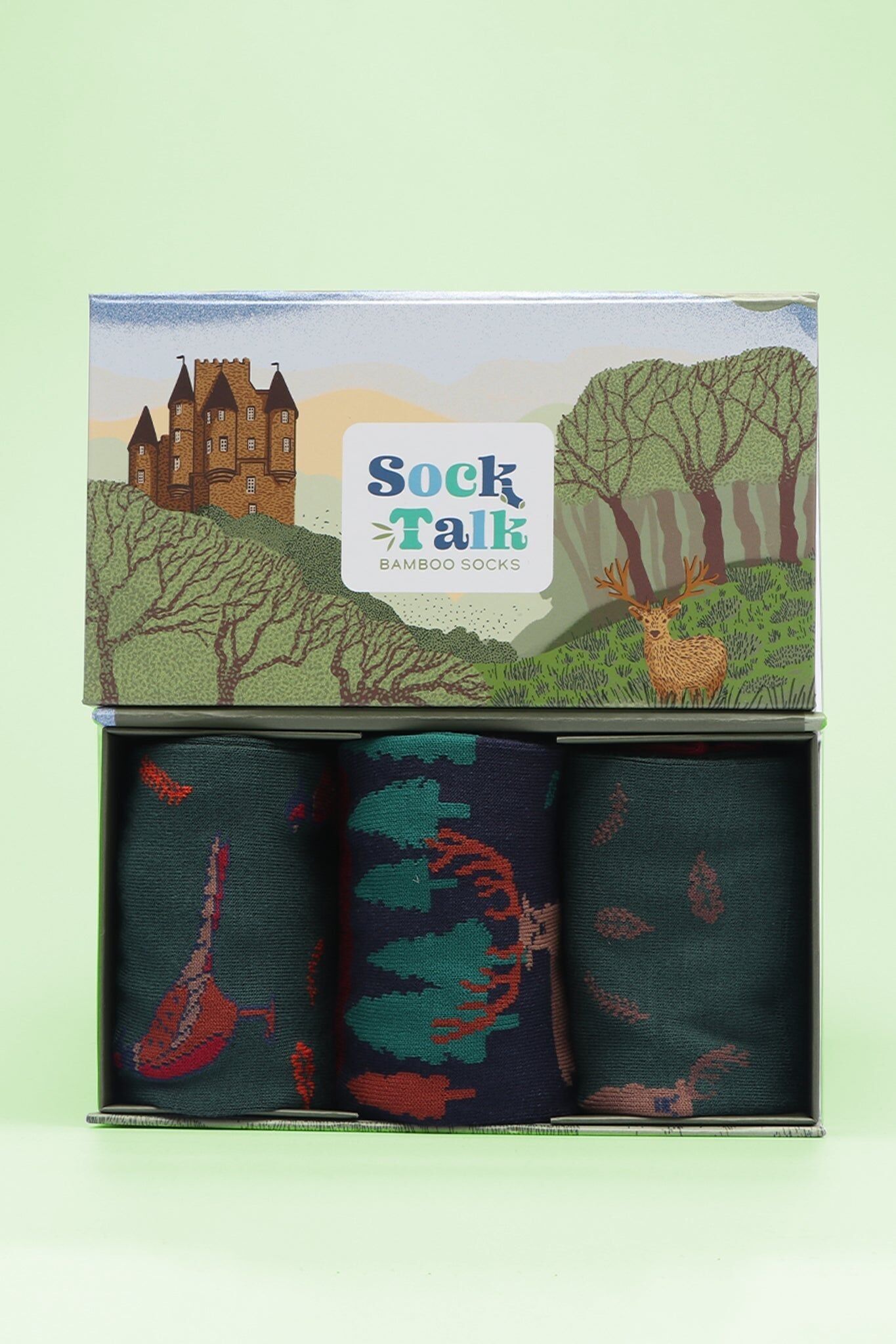 Bambussocken für Herren, Waldtiere, Neuheitssocken, Geschenkset