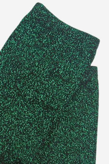 Chaussettes noires à paillettes et vert vif 3