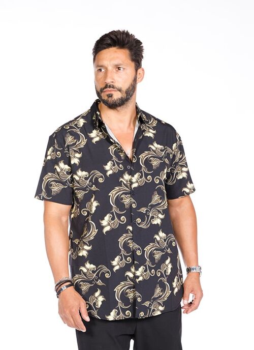 Shirt floral gold