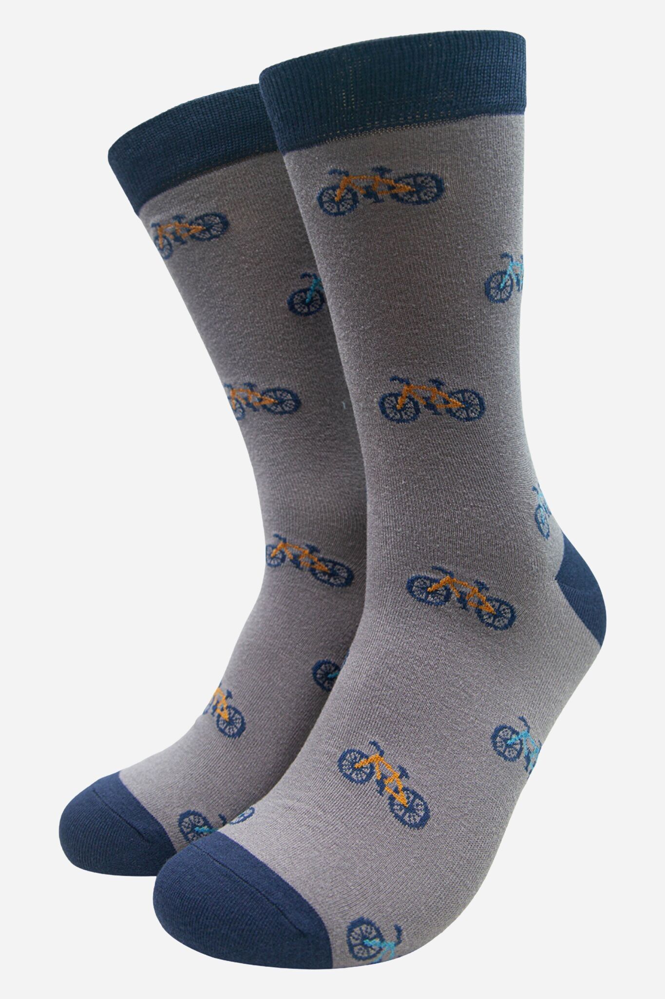 Men's Bamboo Socks - Grey, Mountain Bike