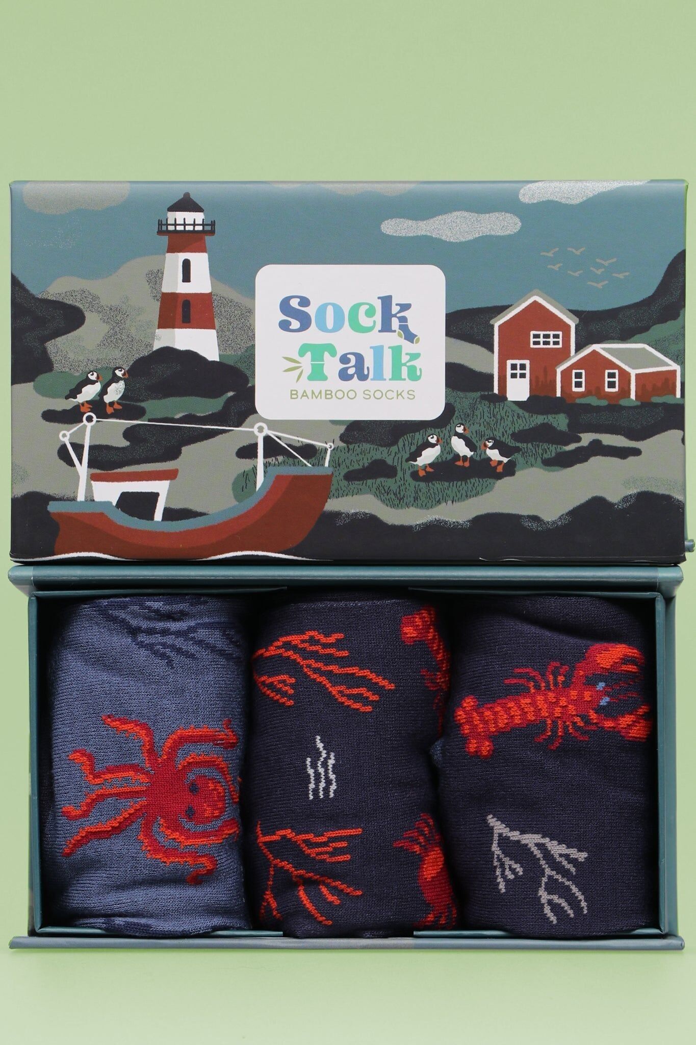 Blaue Fishing Harbor-Geschenkbox für Herren