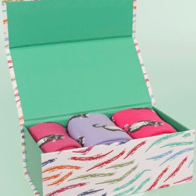 Chaussettes chat en bambou pour femmes, coffret cadeau fantaisie