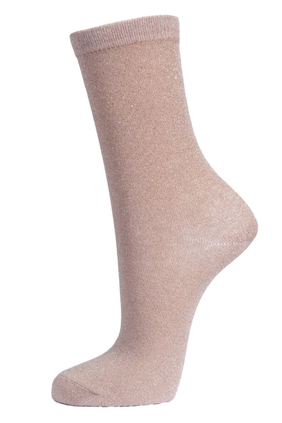 Glitzersocken für Damen - Beige/Gold
