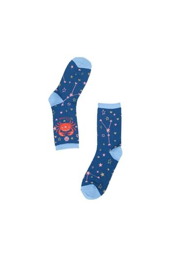 Chaussettes en bambou pour femmes Cancer Horoscope Starsign Zodiac Constellation Socquettes 2