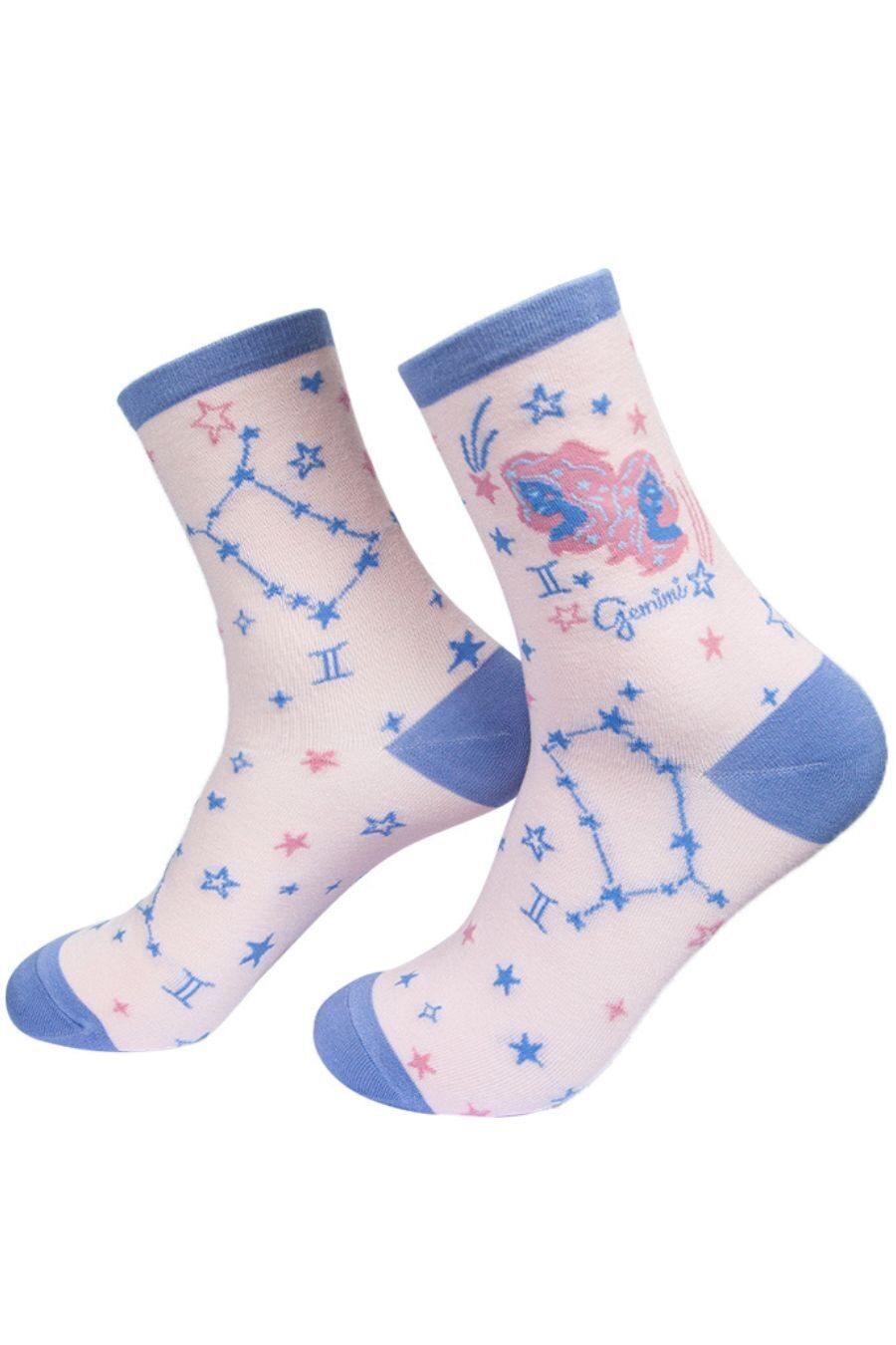 Damen-Socken aus Bambus, Zwillinge, Horoskop, Sternzeichen, Sternbild, Söckchen
