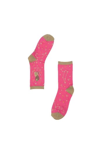Chaussettes en bambou pour femmes, chaussettes de cheville, Horoscope Lion, signe du zodiaque, Constellation 2
