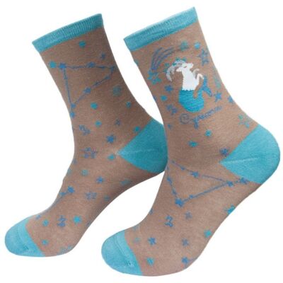 Damen-Socken aus Bambus, Steinbock, Horoskop, Sternzeichen, Sternbild, Söckchen