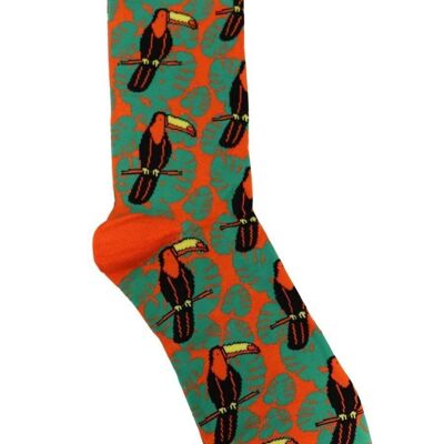 Calcetines Toucan Hombre Verde Naranja