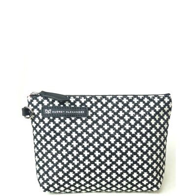 Black & White Jacquard Clutch Bag